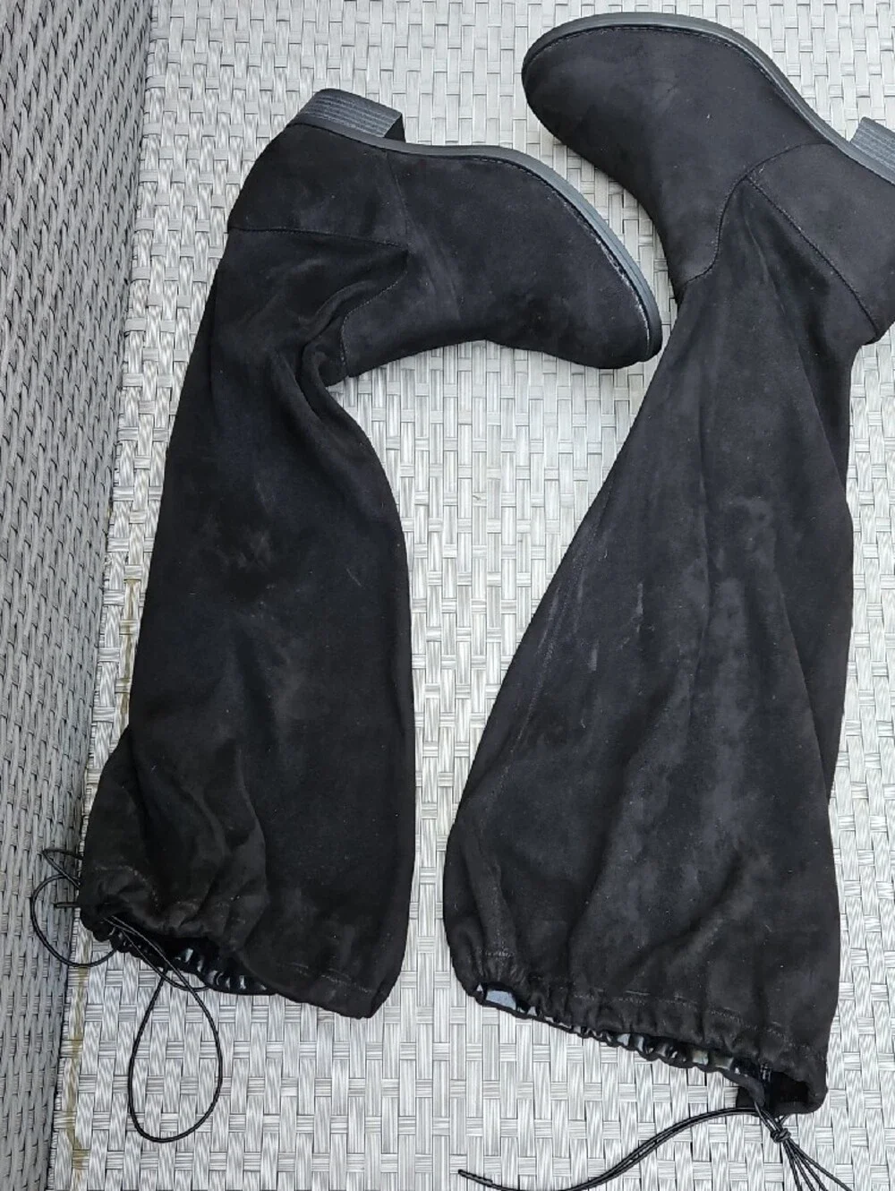 NEW WITH TAGS Torrid Black Over-the-Knee Drawstring FauSuede Boots SIZE 13 (WW)